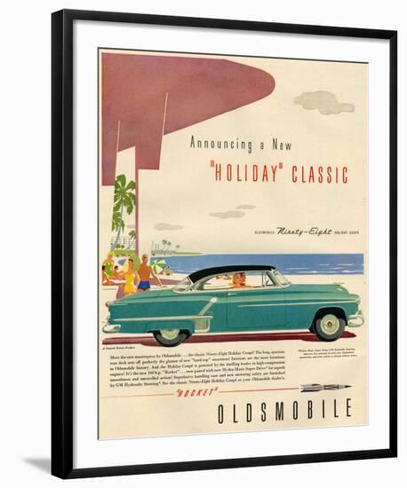 GM Oldsmobile-Holidy Classic98-null-Framed Art Print