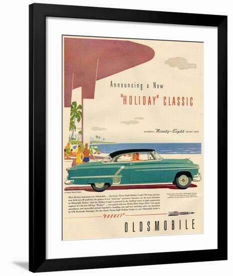 GM Oldsmobile-Holidy Classic98-null-Framed Art Print