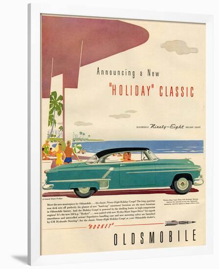 GM Oldsmobile-Holidy Classic98-null-Framed Art Print