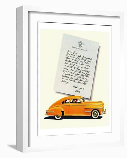 GM Oldsmobile-No Shift Driving-null-Framed Art Print