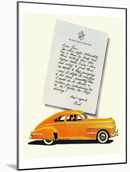 GM Oldsmobile-No Shift Driving-null-Mounted Art Print
