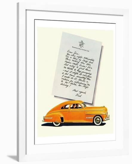 GM Oldsmobile-No Shift Driving-null-Framed Art Print