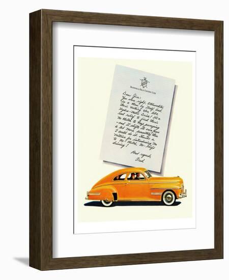 GM Oldsmobile-No Shift Driving-null-Framed Art Print