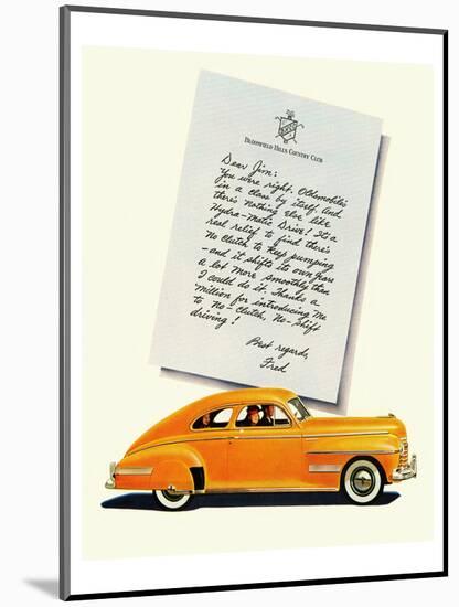 GM Oldsmobile-No Shift Driving-null-Mounted Art Print