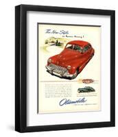 GM Oldsmobile-Postwar Driving!-null-Framed Art Print