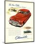 GM Oldsmobile-Postwar Driving!-null-Mounted Art Print