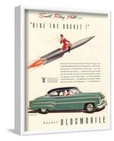 GM Oldsmobile- Ride the Rocket-null-Framed Art Print