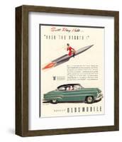 GM Oldsmobile- Ride the Rocket-null-Framed Art Print