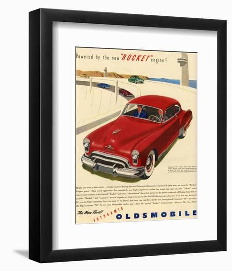 GM Oldsmobile - Rocket Engine-null-Framed Premium Giclee Print