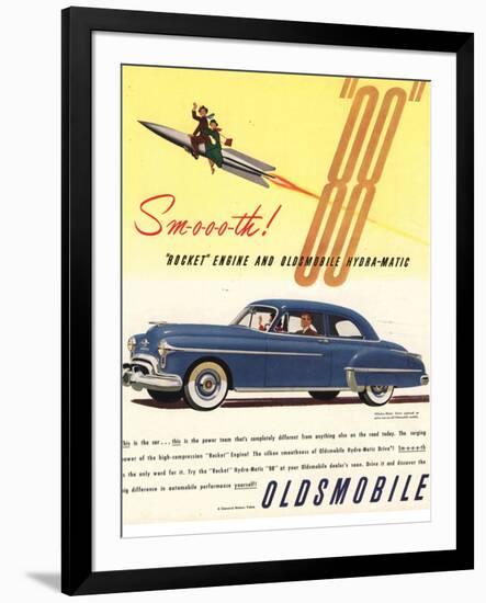 GM Oldsmobile - Rocket Engine-null-Framed Premium Giclee Print