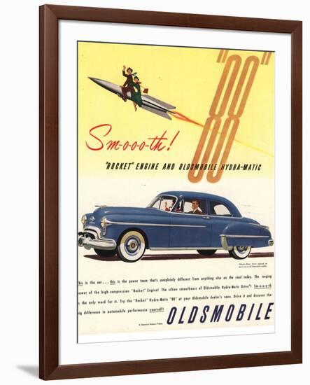 GM Oldsmobile - Rocket Engine-null-Framed Premium Giclee Print