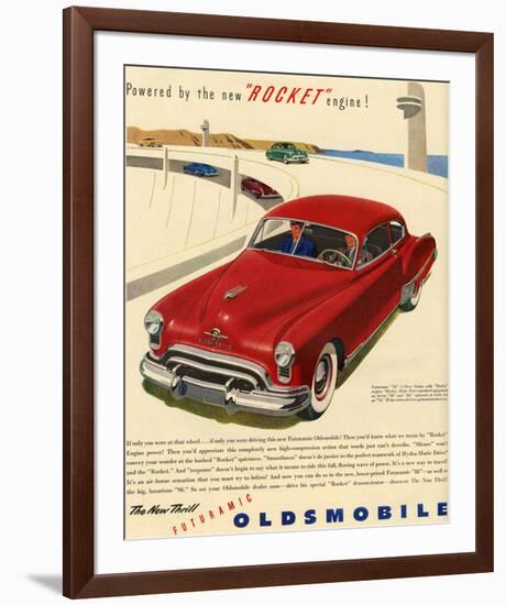 GM Oldsmobile - Rocket Engine-null-Framed Premium Giclee Print