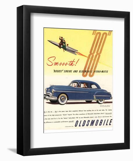 GM Oldsmobile - Rocket Engine-null-Framed Art Print