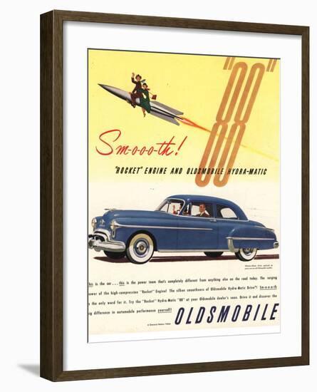 GM Oldsmobile - Rocket Engine-null-Framed Art Print