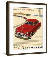 GM Oldsmobile - Rocket Engine-null-Framed Art Print