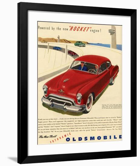 GM Oldsmobile - Rocket Engine-null-Framed Art Print