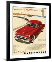 GM Oldsmobile - Rocket Engine-null-Framed Art Print