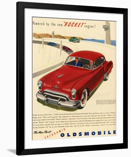 GM Oldsmobile - Rocket Engine-null-Framed Art Print