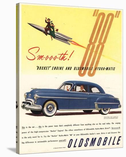 GM Oldsmobile - Rocket Engine-null-Stretched Canvas