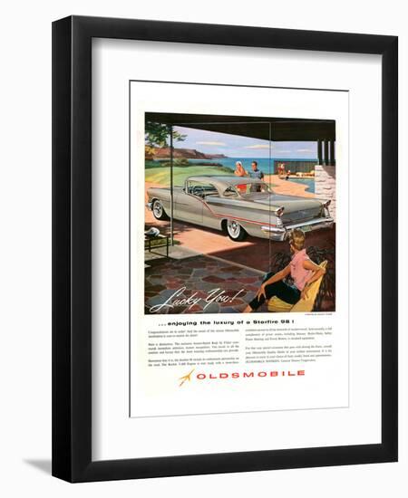 GM Oldsmobile - Starfire 98!-null-Framed Art Print