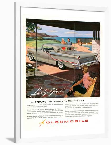 GM Oldsmobile - Starfire 98!-null-Framed Art Print