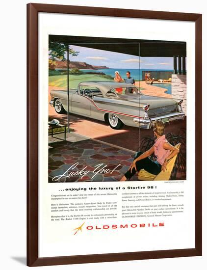 GM Oldsmobile - Starfire 98!-null-Framed Art Print