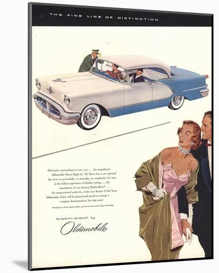 GM Oldsmobile - the Fine Line-null-Mounted Art Print