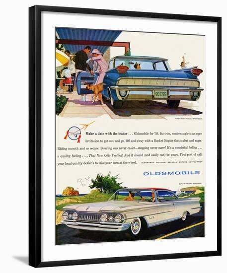 GM Oldsmobile- With the Leader-null-Framed Art Print