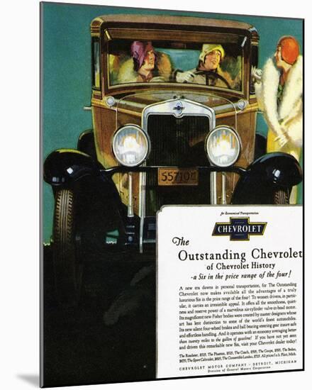 GM Outstanding Chevrolet-null-Mounted Art Print