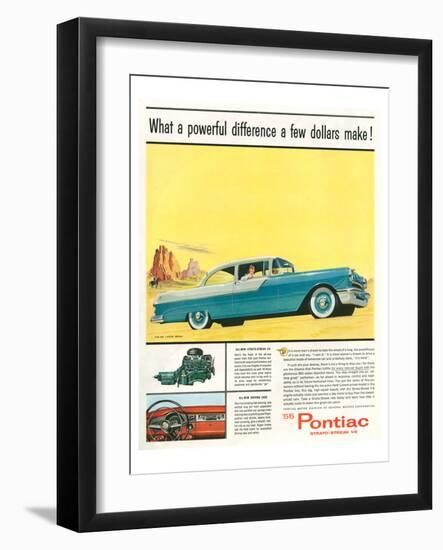 GM Pontiac '55 Stratostreak V8-null-Framed Art Print