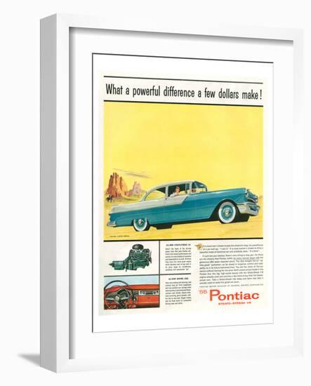 GM Pontiac '55 Stratostreak V8-null-Framed Art Print