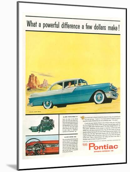 GM Pontiac '55 Stratostreak V8-null-Mounted Art Print