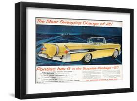 GM Pontiac '57 Sweeping Change-null-Framed Art Print