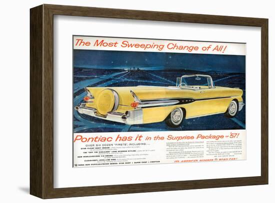 GM Pontiac '57 Sweeping Change-null-Framed Art Print