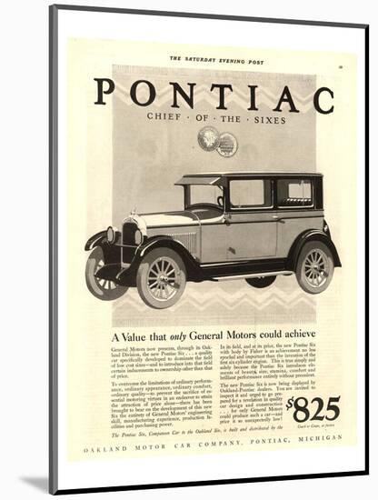 GM Pontiac Chief of the Sixes-null-Mounted Art Print