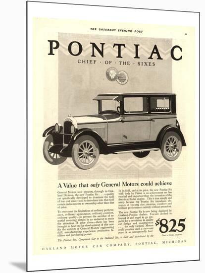 GM Pontiac Chief of the Sixes-null-Mounted Art Print