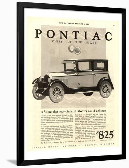 GM Pontiac Chief of the Sixes-null-Framed Art Print