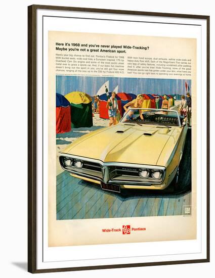 GM Pontiac - Here It's 1968…-null-Framed Premium Giclee Print