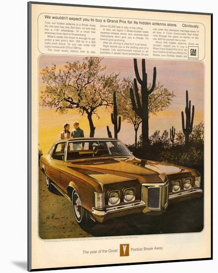 GM Pontiac - Hidden Antenna-null-Mounted Art Print