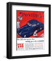 GM Pontiac - Six Wins Praise-null-Framed Art Print