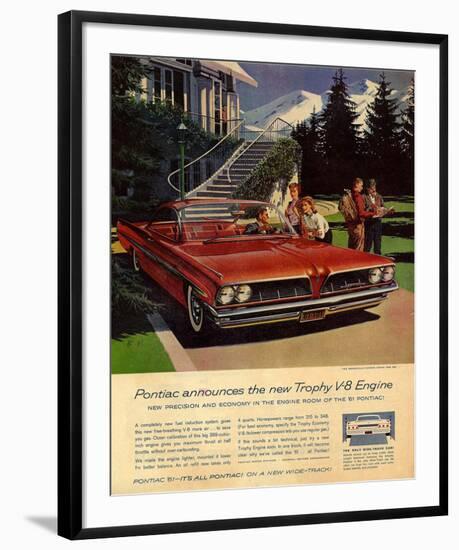 GM Pontiac - Trophy V-8 Engine-null-Framed Art Print