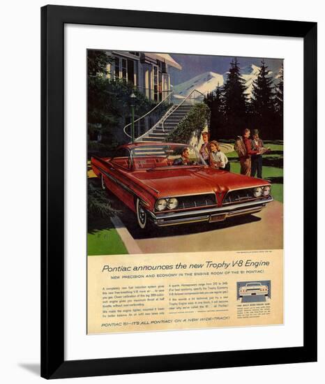 GM Pontiac - Trophy V-8 Engine-null-Framed Art Print