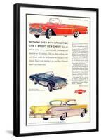 GM Springtime Bright New Chevy-null-Framed Art Print