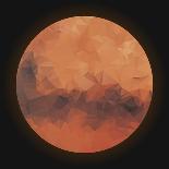 Low Poly Planet Mars-gn8-Art Print