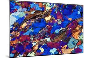 Gneiss, Thin Section, Polarised LM-PASIEKA-Mounted Photographic Print