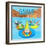 Gnome & Chill-Hugo Edwins-Framed Art Print