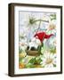 Gnome on Swing-MAKIKO-Framed Giclee Print