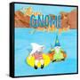 Gnome One Like You Tubing-Hugo Edwins-Framed Stretched Canvas