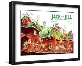 Gnome's at Work - Jack and Jill, August 1940-Frank Dobias-Framed Giclee Print