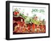 Gnome's at Work - Jack and Jill, August 1940-Frank Dobias-Framed Giclee Print